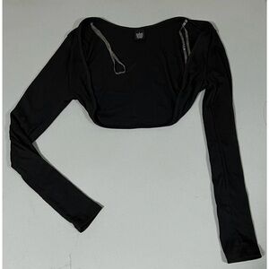 Black Solid Long Sleeve Shrug Cardigan Shirt Top Size S 🖤 #shrug #cardigan #top